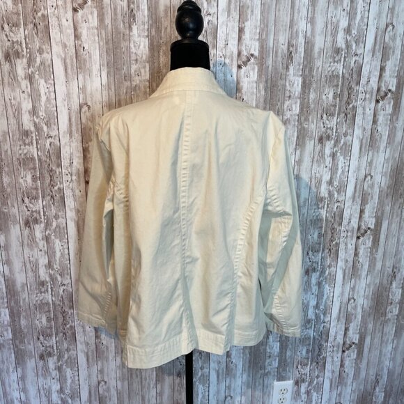 Talbots Cream Button Front Jacket size 20 Petite - Picture 3 of 4